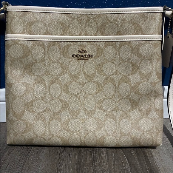 Coach Tan Signature Crossbody Bag - Picture 1 of 7